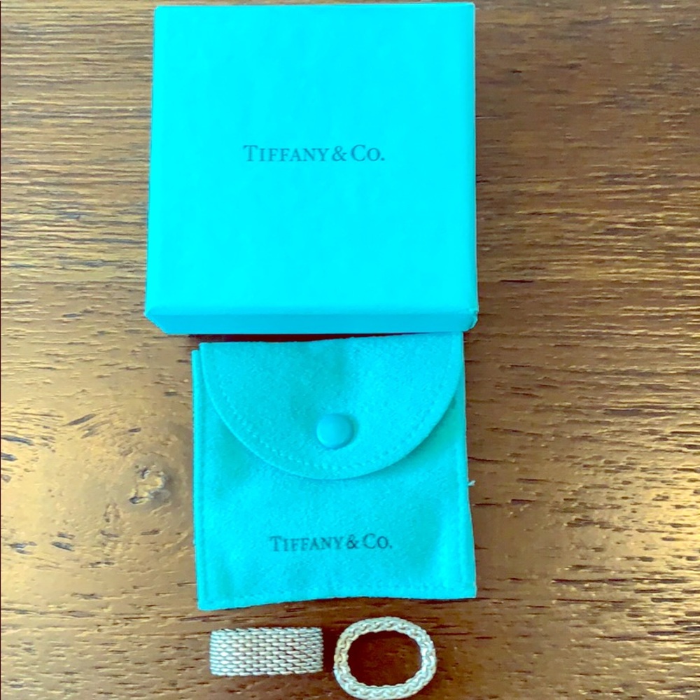 Authentic Tiffany and Co mesh ring